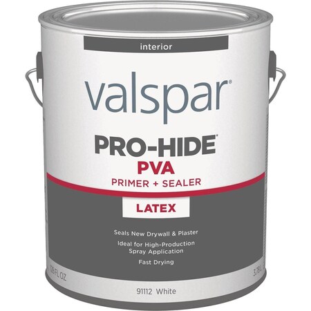 Valspar Pro-Hide PVA Interior Latex Drywall Primer, White, 1 Gal. 028.0091112.007